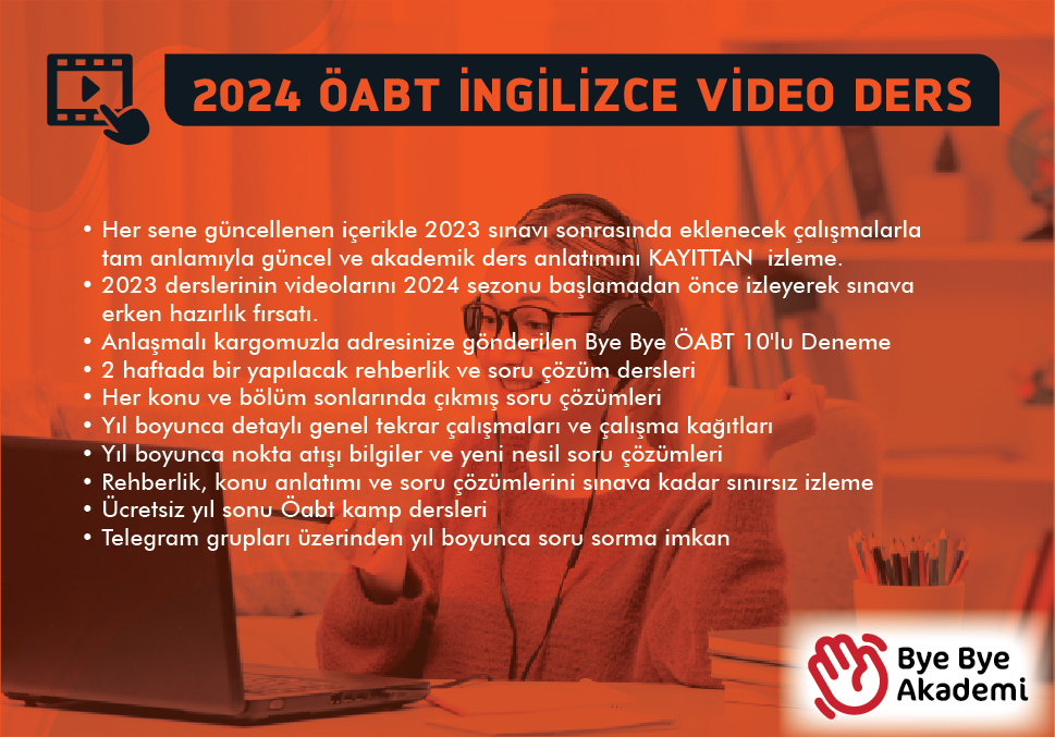 2024 ÖABT İNGİLİZCE VİDEO DERS